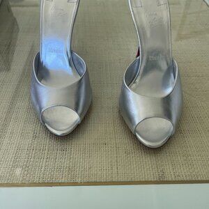 Christian Louboutin  Silver Mule